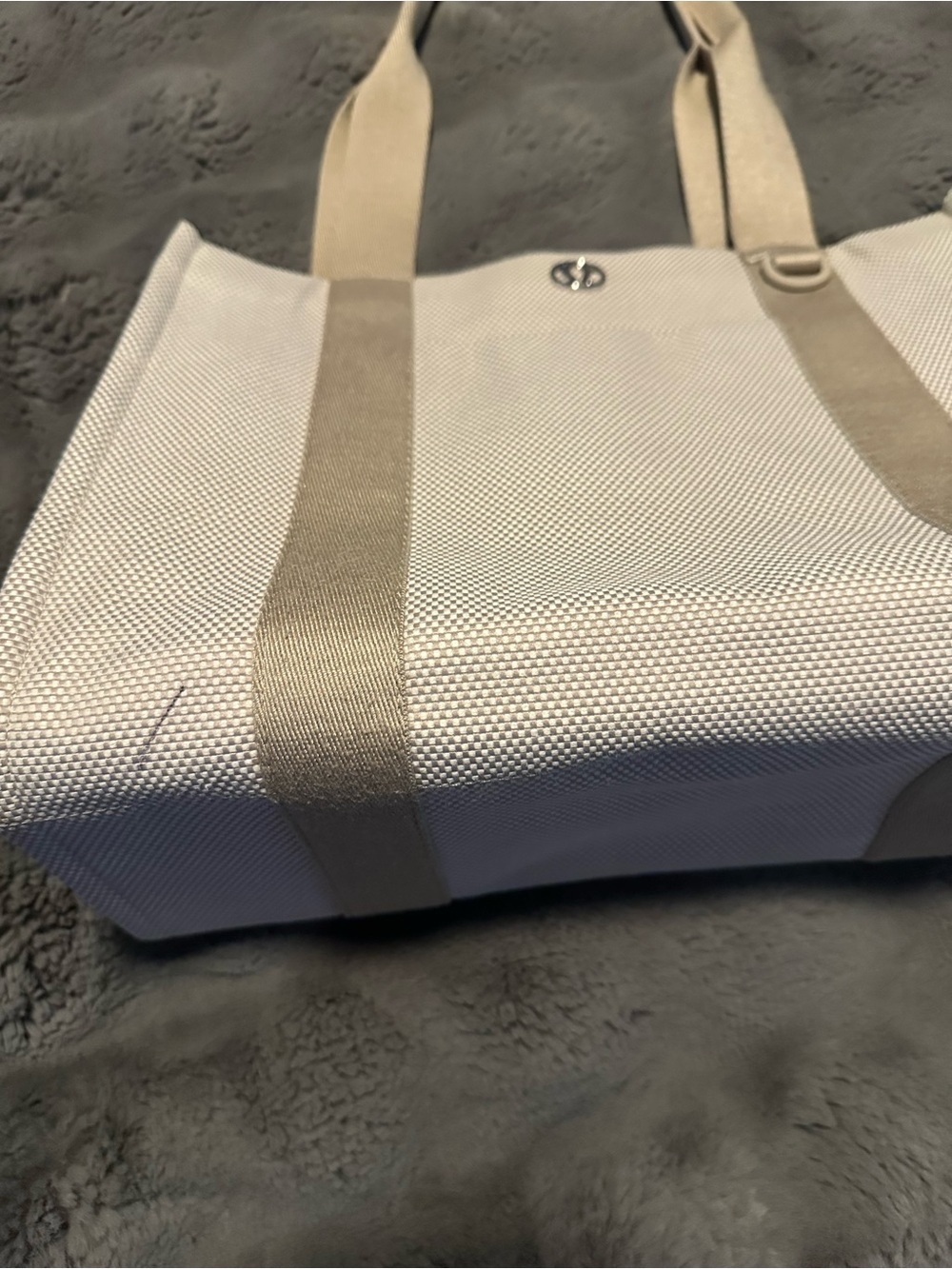 lululemon athletica White and Tan Canvas Tote - Picture 6 of 8